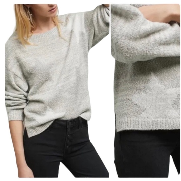 Anthropologie Moth Star Print Crewneck Sweater - Picture 1 of 13
